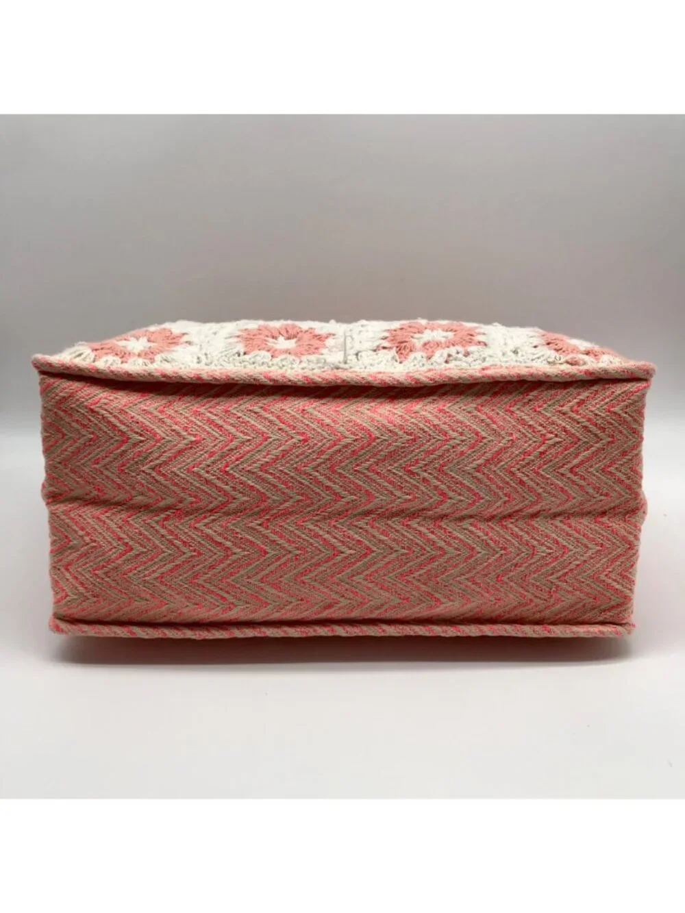 Pink Chevron Pattern Tote Bag - Picture 5 of 10